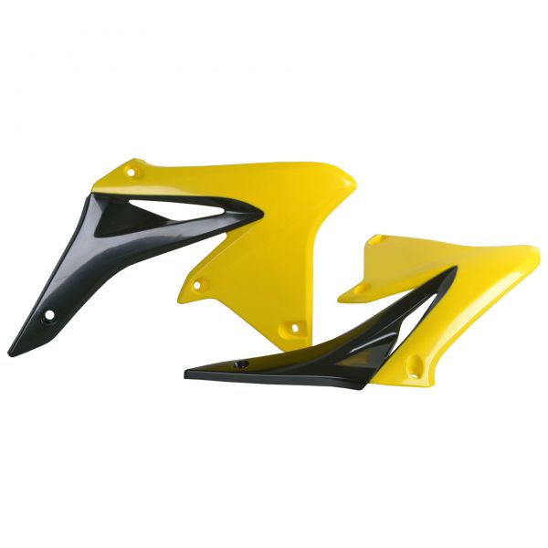 POLISPORT Spoiler (Paar) Kühlerverkleidung RMZ 250 10-18, gelb-schwarz