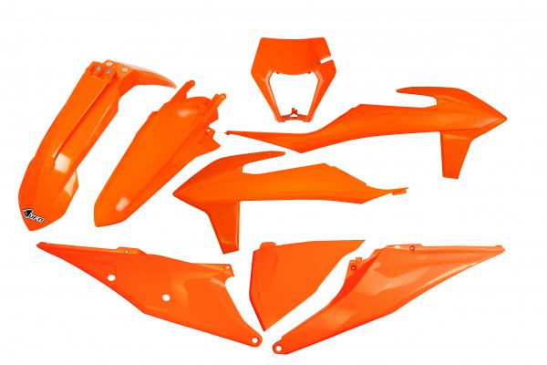 UFO Plastik-Kit mit Lampenmaske für KTM 150-500 EXC 2020-2023, orange