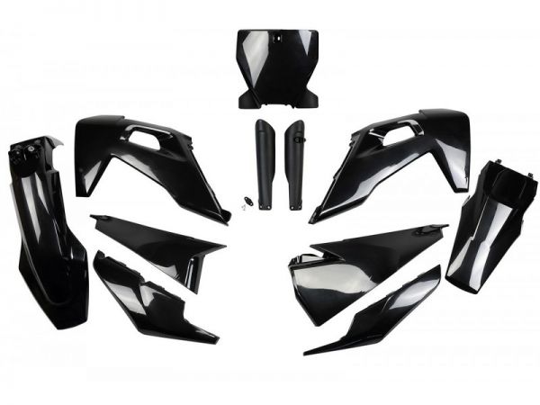 UFO Full-Plastik-Kit für HUSQVARNA FC/TC 125-450 2019-2022, schwarz