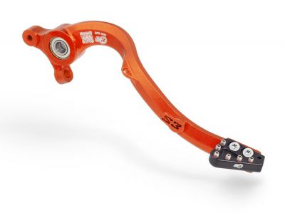 S3 Aluminium-Fußbremshebel für KTM 125-450 SX 23- / 150-500 EXC 24-, orange