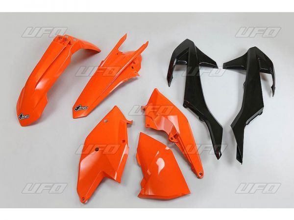 UFO Plastik-Kit ohne Lampenmaske für KTM 125-500 EXC 2017-2019, OEM 2017 + 2019