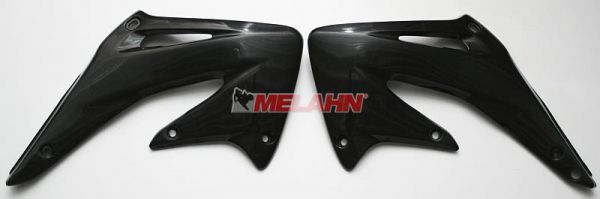 UFO Spoiler (Paar) Kühlerverkleidung für CRF 450 02-04, schwarz