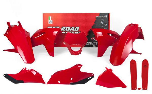 R-TECH Plastik-Kit für GasGas EC/EC-F 250-350 2021-2023, 7-teilig, rot