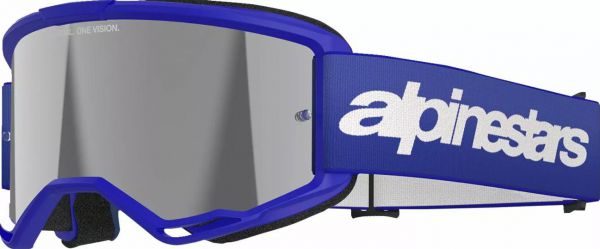 ALPINESTARS Brille: Vision 3 Wordmark, blau/weiß silber-verspiegelt