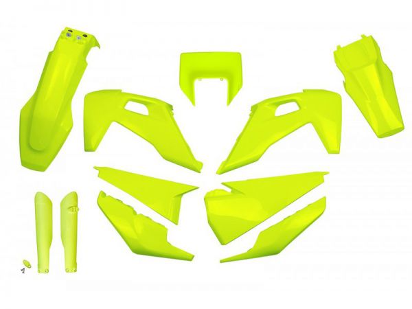 UFO Full-Plastik-Kit für HUSQVARNA FE/TE 125-501 2020-2023, neon-gelb