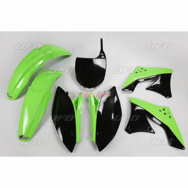 UFO Plastik-Kit für KAWASAKI KXF 250 2009-2012, OEM (original) 2009 + 2012