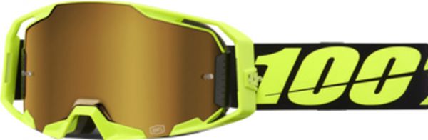 100% Brille: ARMatic Neon Yellow, neongelb/schwarz true gold verspiegelt