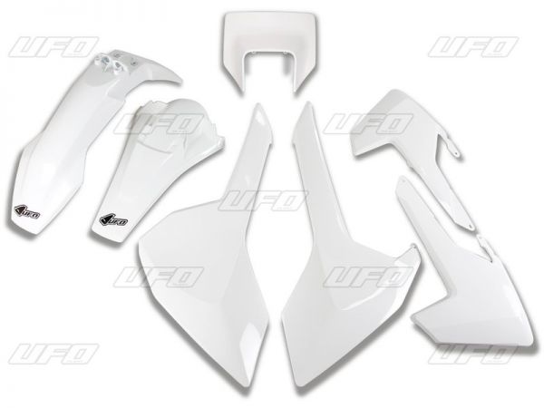 UFO Plastik-Kit für HUSQVARNA FE/TE 125-501 17-19 mit Lampenmaske, weiß