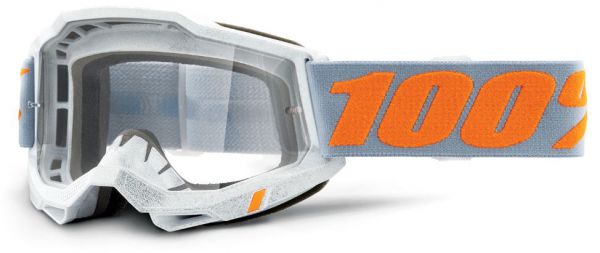 100% Brille: Accuri 2 Speedco, silber/orange, klares Glas