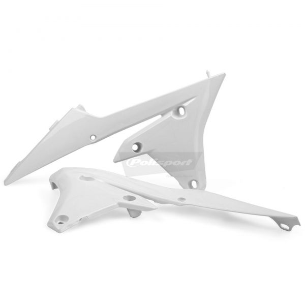 POLISPORT Spoiler (Paar) Kühlerverkleidung für YAMAHA YZF 250 14-18 / 450 14-17, weiß