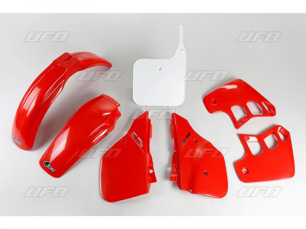 UFO Plastik-Kit für HONDA CR 125 1989-1990, original 1989 (rot-weiß)