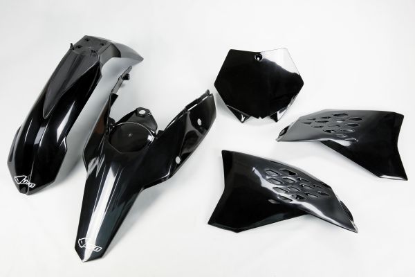 UFO Plastik-Kit für KTM 125-450 SX 2007-2010, schwarz