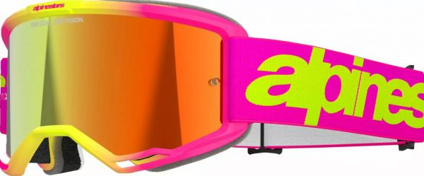 ALPINESTARS Brille: Vision 5 Wordmark, pink/gelb rot-verspiegelt