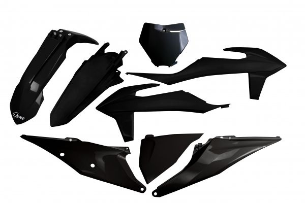 UFO Plastik-Kit für KTM 125-450 SX 2019-2022, schwarz