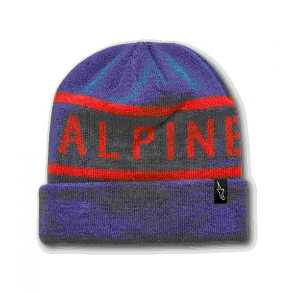 ALPINESTARS Beanie: Wordy Cuff, blau/rot