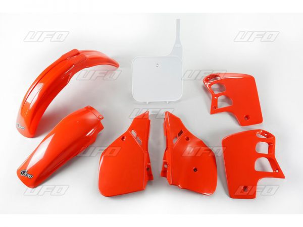 UFO Plastik-Kit für HONDA CR 500 1989-1990, original 1990 (orangerot-weiß)