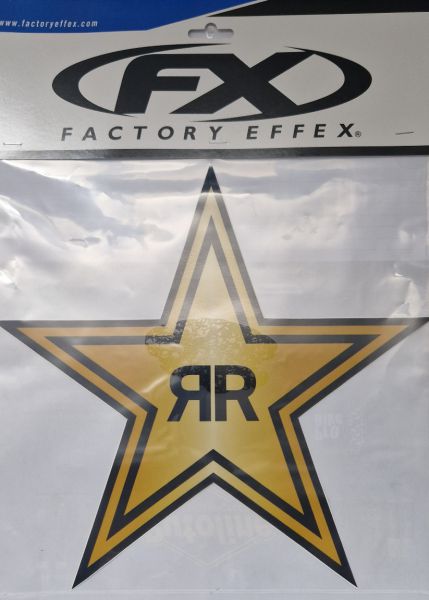 FACTORY EFFEX Aufkleber: Rockstar Stern-Logo 30cm, gold