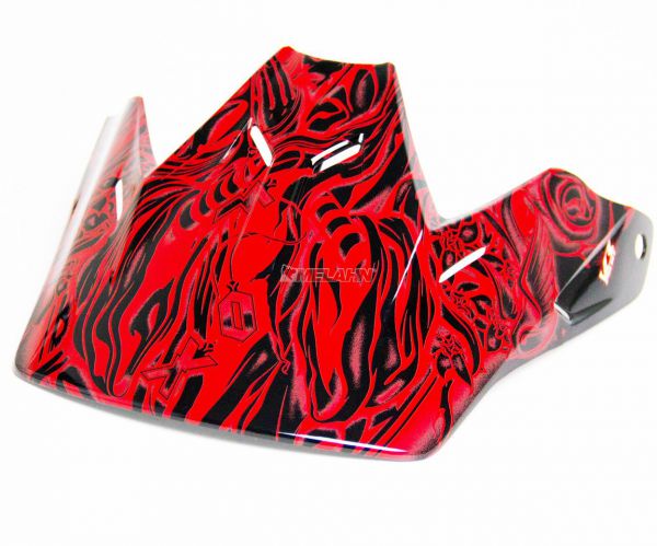 FOX Helmschirm: Visor V3 Latinese 09, rot