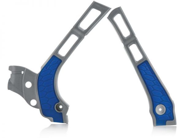 ACERBIS Rahmenschützer (Paar): X-Grip für Yamaha YZ 125/250 2006-, silber/blau