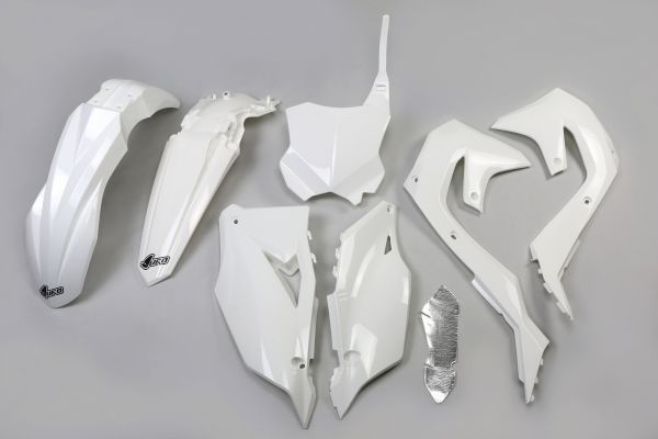 UFO Plastik-Kit für KAWASAKI KXF 250 2021-2024 / 450 2019-2023, weiß