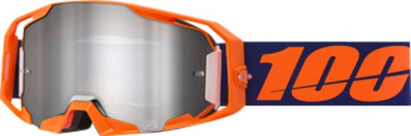 100% Brille: ARMatic Neon Orange, neonorange/navy silber verspiegelt