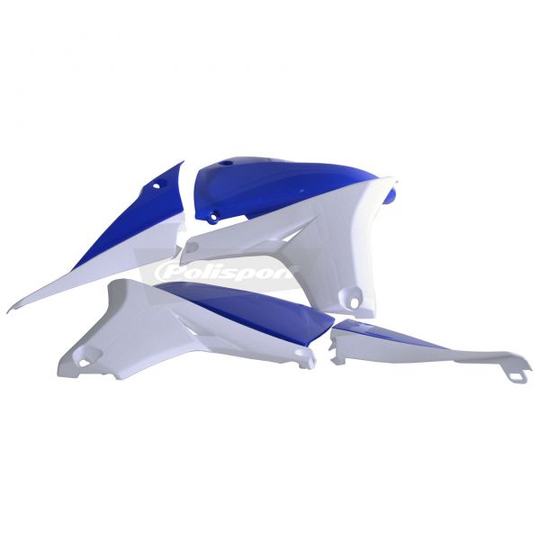 POLISPORT Spoiler (Paar) Kühlerverkleidung für YAMAHA YZF 450 10-13, blau-weiß