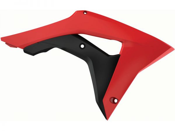 POLISPORT Spoiler (Paar) Kühlerverkleidung für Honda CRF 250 18-21 / 450 17-20, rot/schwarz