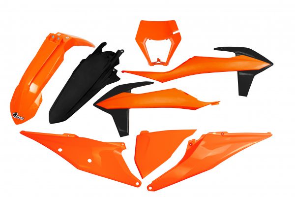 UFO Plastik-Kit mit Lampenmaske für KTM 150-500 EXC 2020-2023, OEM (original) 2020