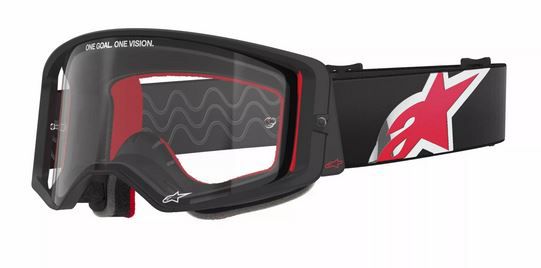 ALPINESTARS Brille: Supertech Corp ABS, schwarz/rot klares Glas