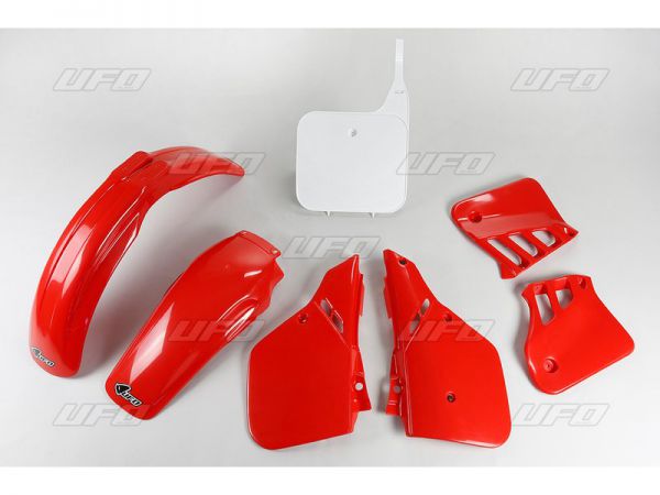 UFO Plastik-Kit für HONDA CR 125 1987-1988, original 1988 (rot-weiß)