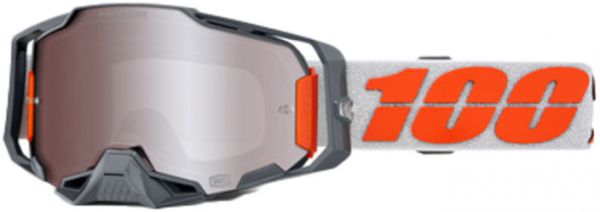 100% Brille: Armega Hyper Silver, grau/orange silber verspiegelt